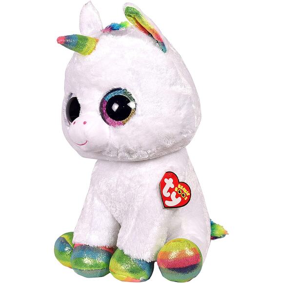 TY Beanie Boos PIXY Plush Rainbow Glitter and White Unicorn 6" NEW - Picture 9 of 11